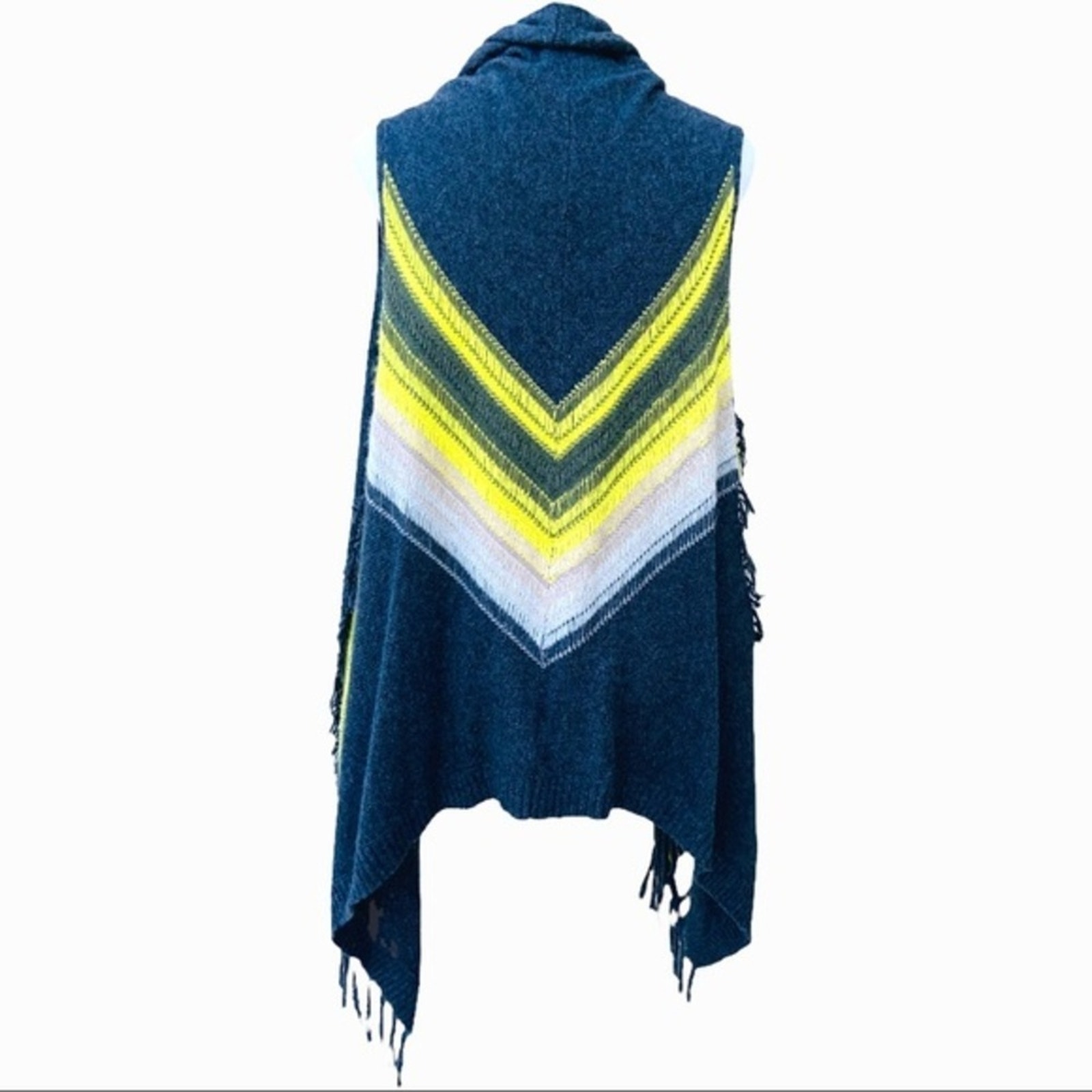 Ella Moss Wool Cashmere Blend Deva Fringe Boho Sweater Vest Nwt — image 7 of 8